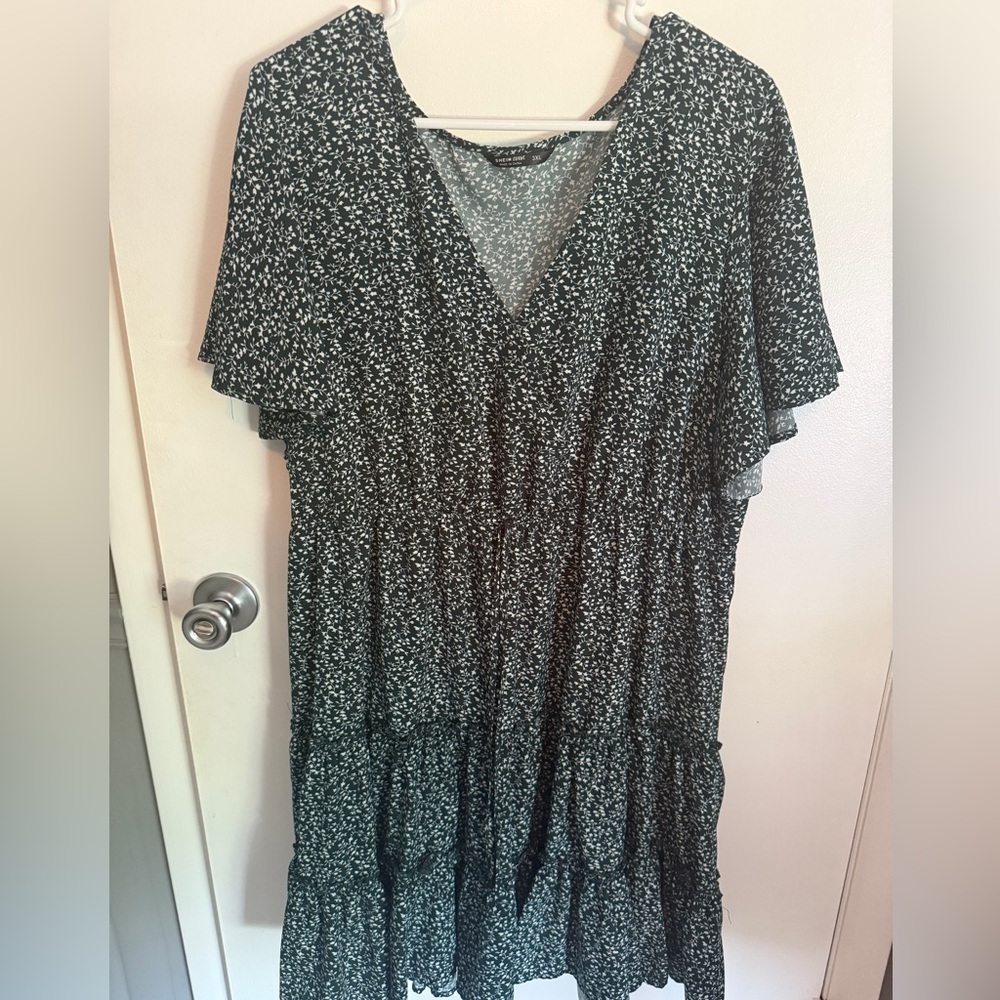 Floral V-Neck Women's Dress